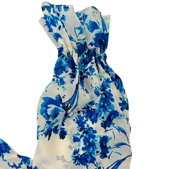 ROCOCO SAND Romantic Floral Tiered Maxi Dress Silk Beaded V-neck  XS - Picture 9 of 13